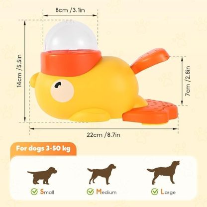 2025 New Dog Interactive Treat Dispenser Toy Slow Feeder, Duck Shaped Feeder Bowls for Small & Medium Dogs