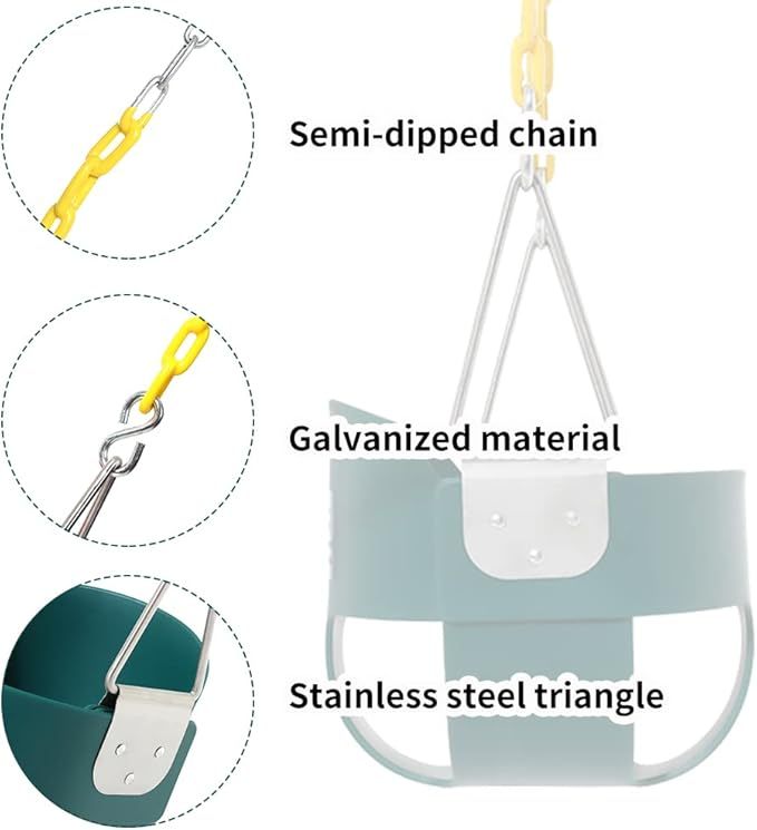 High Back Full Bucket Toddler Swing Seat Infant Swing