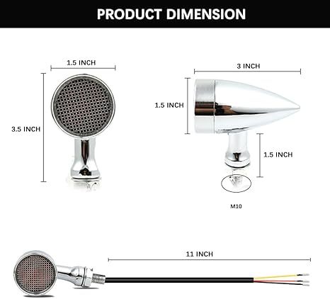 Universal 15-LED Motorcycle Turn Signals - Front/Rear Super Bright Indicators