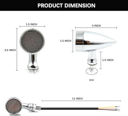 Universal 15-LED Motorcycle Turn Signals - Front/Rear Super Bright Indicators