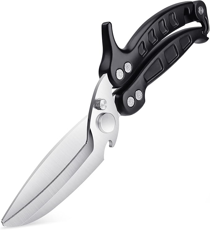 Heavy Duty Poultry Shears - A Must Have Kitchen Shears for Chicken and Meat Cutting - Dishwasher Safe and Stainless Food Kitchen Scissors for Thanksgiving