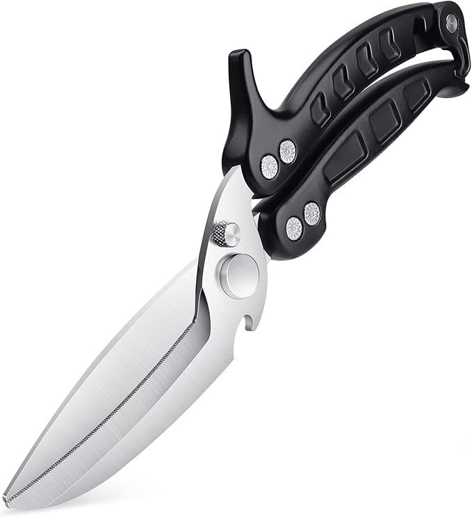 Heavy Duty Poultry Shears - A Must Have Kitchen Shears for Chicken and Meat Cutting - Dishwasher Safe and Stainless Food Kitchen Scissors for Thanksgiving