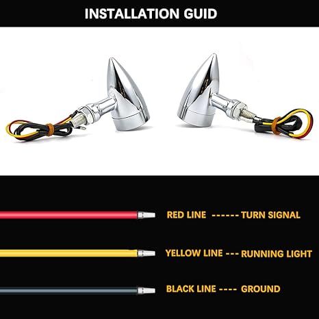 Universal 15-LED Motorcycle Turn Signals - Front/Rear Super Bright Indicators