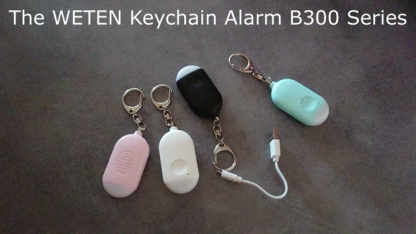 USB Rechargeable Personal Safety Alarm with 130dB Siren & LED Light