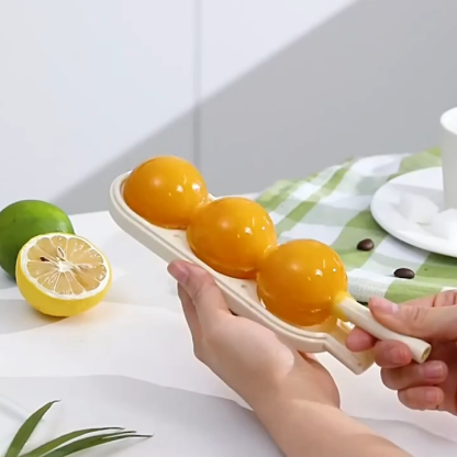 Tanghulu-Shaped Silicone Ice Mold & Straw Dispenser – 2-in-1 Mold for Fun Ice Pops & Drinks, Non-Stick & Easy Release