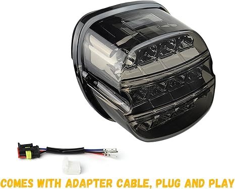 Smoked LED Rear Tail Light for Harley Dyna, Touring & Softail Models