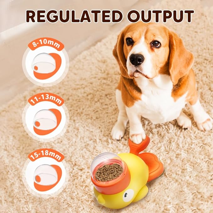 2025 New Dog Interactive Treat Dispenser Toy Slow Feeder, Duck Shaped Feeder Bowls for Small & Medium Dogs