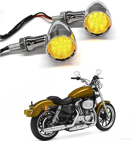 Universal 15-LED Motorcycle Turn Signals - Front/Rear Super Bright Indicators