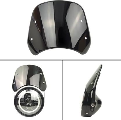 Universal Motorcycle Windshield Wind Deflector – For 5"-7" LED Headlights