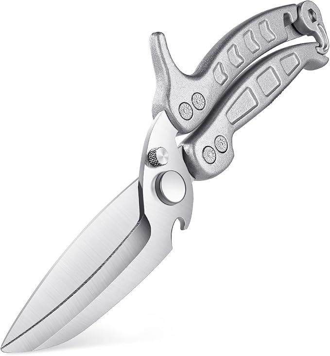 Heavy Duty Poultry Shears - A Must Have Kitchen Shears for Chicken and Meat Cutting - Dishwasher Safe and Stainless Food Kitchen Scissors for Thanksgiving