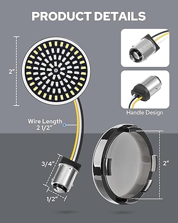 1157/1156 LED Turn Signal Kit - 81-LED Ultra Bright Bulbs for Harley Davidson