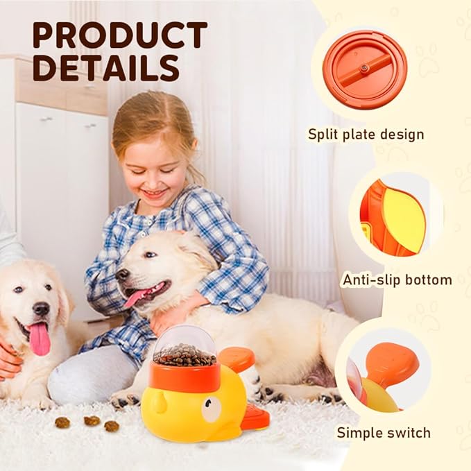 2025 New Dog Interactive Treat Dispenser Toy Slow Feeder, Duck Shaped Feeder Bowls for Small & Medium Dogs