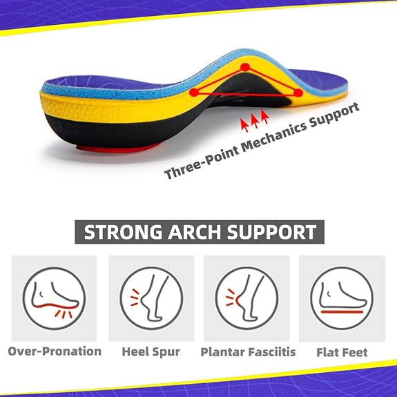 Heavy-Duty Orthotic Insoles – Maximum Support for Active Lifestyles (220+ lbs)