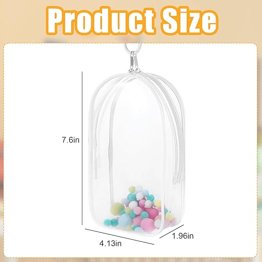 Protective Case for Plush Doll, Clear Hanging Display Case, Crossbody Doll Storage Bag, PVC Storage Case Cover for Figures, Dolls
