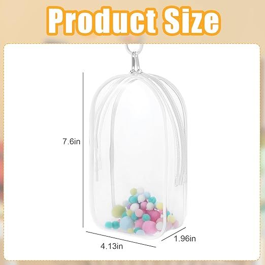 Protective Case for Plush Doll, Clear Hanging Display Case, Crossbody Doll Storage Bag, PVC Storage Case Cover for Figures, Dolls