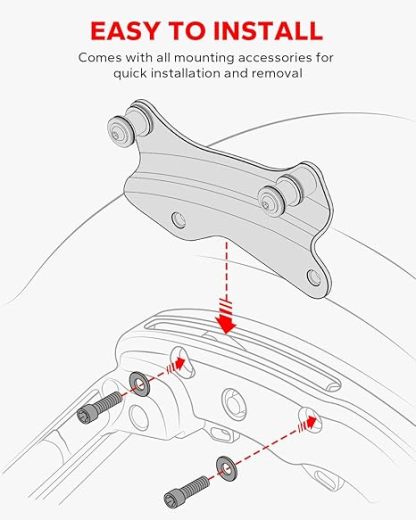 Chrome 4-Point Docking Hardware Kit for Harley Touring 2014-2025 Models