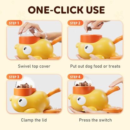 2025 New Dog Interactive Treat Dispenser Toy Slow Feeder, Duck Shaped Feeder Bowls for Small & Medium Dogs