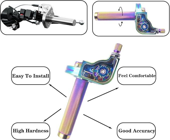 CNC Aluminum Quick Twist Throttle Grip – 7/8" (22mm) Universal Fit
