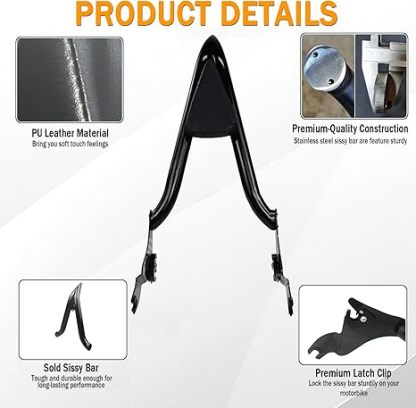 Universal Sissy Bar & Passenger Backrest for Harley Touring Models (2009-2023)