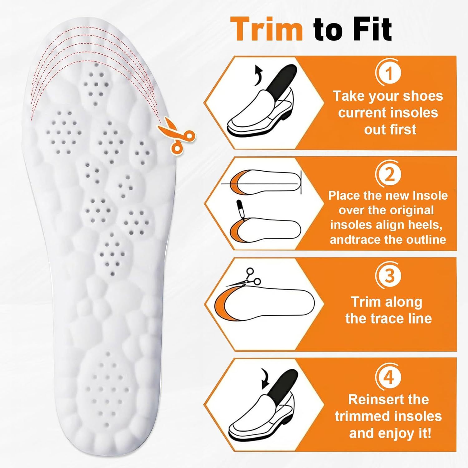 Memory Foam Insoles – Adaptive Support All-Day Comfort
