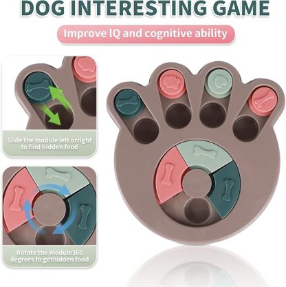 Dog Puzzle Toy & Slow Feeder Bowl - Puppy Chew Toys for Boredom Relief, Mental Stimulation, Aggressive Chewers,Dog Puzzle Toy