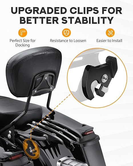 Stealth Luggage Rack for Harley Touring Models (2009-2024) - Gloss Black