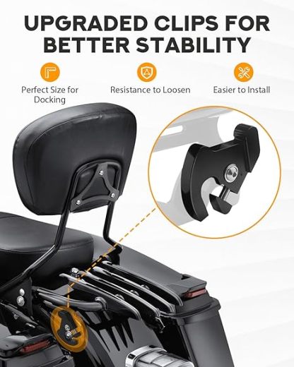 Stealth Luggage Rack for Harley Touring Models (2009-2024) - Gloss Black