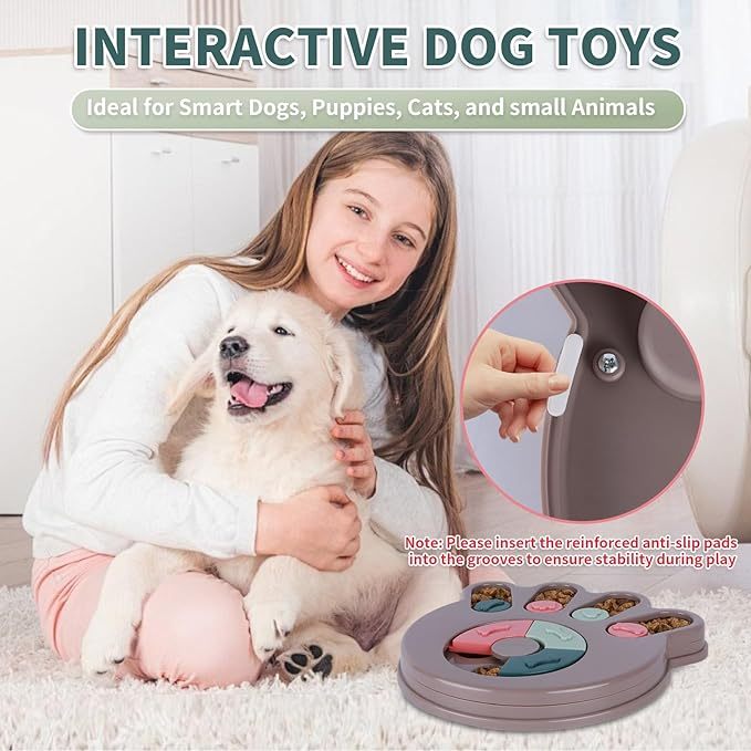 Dog Puzzle Toy & Slow Feeder Bowl - Puppy Chew Toys for Boredom Relief, Mental Stimulation, Aggressive Chewers,Dog Puzzle Toy