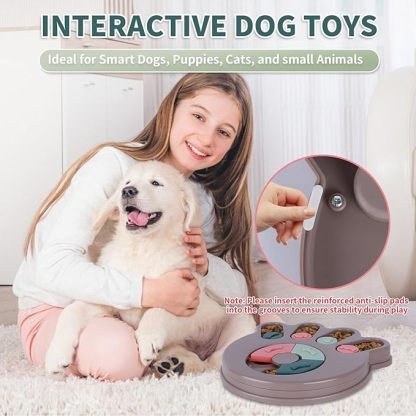 Dog Puzzle Toy & Slow Feeder Bowl - Puppy Chew Toys for Boredom Relief, Mental Stimulation, Aggressive Chewers,Dog Puzzle Toy