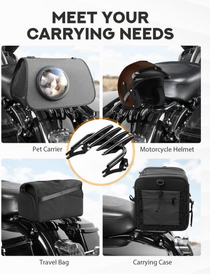 Stealth Luggage Rack for Harley Touring Models (2009-2024) - Gloss Black