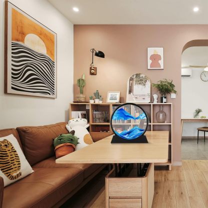 Moving Sand Art Picture – 3D Deep Sea Sandscape in Glass