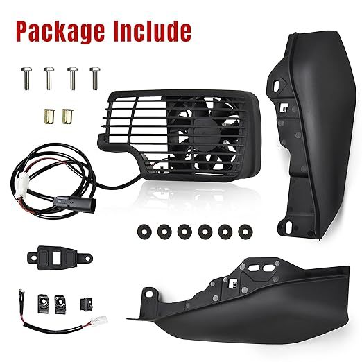 CoolFlow Fan for Harley Davidson Touring Models，Oil Cooler Fan with Heat Shield for Harley Touring CVO Road Glide Limited Tri Glide CVO Ultra Limited Electra Glide Ultra Classic 2017-2024