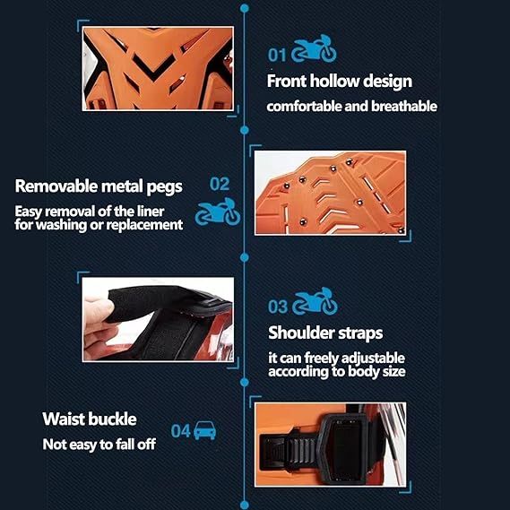 Motorcycle Armor Protective Guard Vest – Lightweight & Adjustable Safety Gear