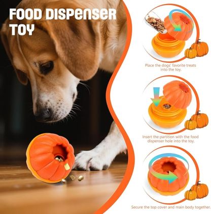 2 in 1 Frozen Treat Toys and Dog Food Dispenser Ball Toys for Training, Reducing Anxiety, Relieving Boredom, Keep Cooling, Large Dogs Chew Puzzle Toy for Medium Large Dogs