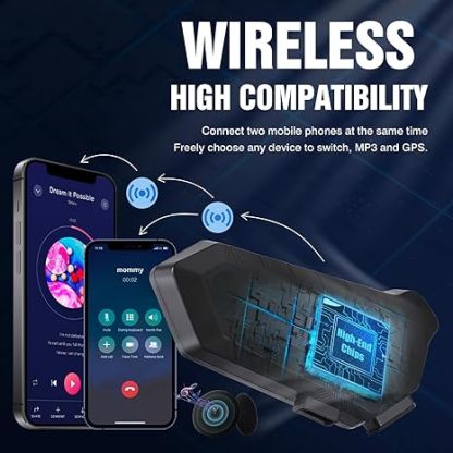 Y10 Motorcycle Helmet Speakers - Wireless Bluetooth 5.3 Headset