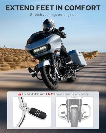 Heavy-Duty Highway Pegs with P-Clamp Mount – 1.25" Universal Fit