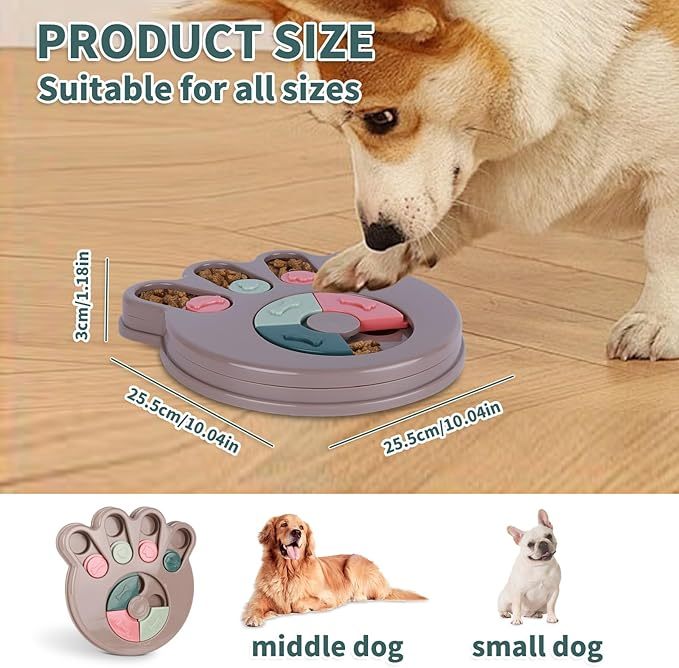 Dog Puzzle Toy & Slow Feeder Bowl - Puppy Chew Toys for Boredom Relief, Mental Stimulation, Aggressive Chewers,Dog Puzzle Toy