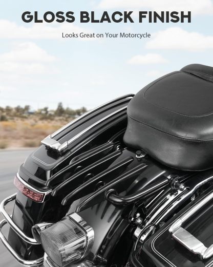 Stealth Luggage Rack for Harley Touring Models (2009-2024) - Gloss Black