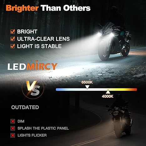 Motorcycle Auxiliary LED Lights - IP68 Waterproof Fog & Driving Light Kit