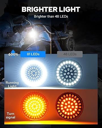 1157/1156 LED Turn Signal Kit - 81-LED Ultra Bright Bulbs for Harley Davidson