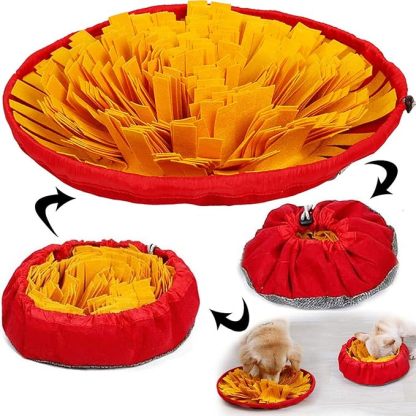 Pet Snuffle Mat for Dogs, Interactive Feed Game for Boredom, Encourages Natural Foraging Skills for Cats Dogs Bowl Travel Use, Dog Treat Dispenser Indoor Outdoor Stress Relief