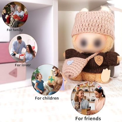 Clothes for Doll (NO Doll) , Handcrafted Crochet 3-Piece Set for 17cm Doll, Premium Outfit with Accessories for , Stylish Clothes for Doll