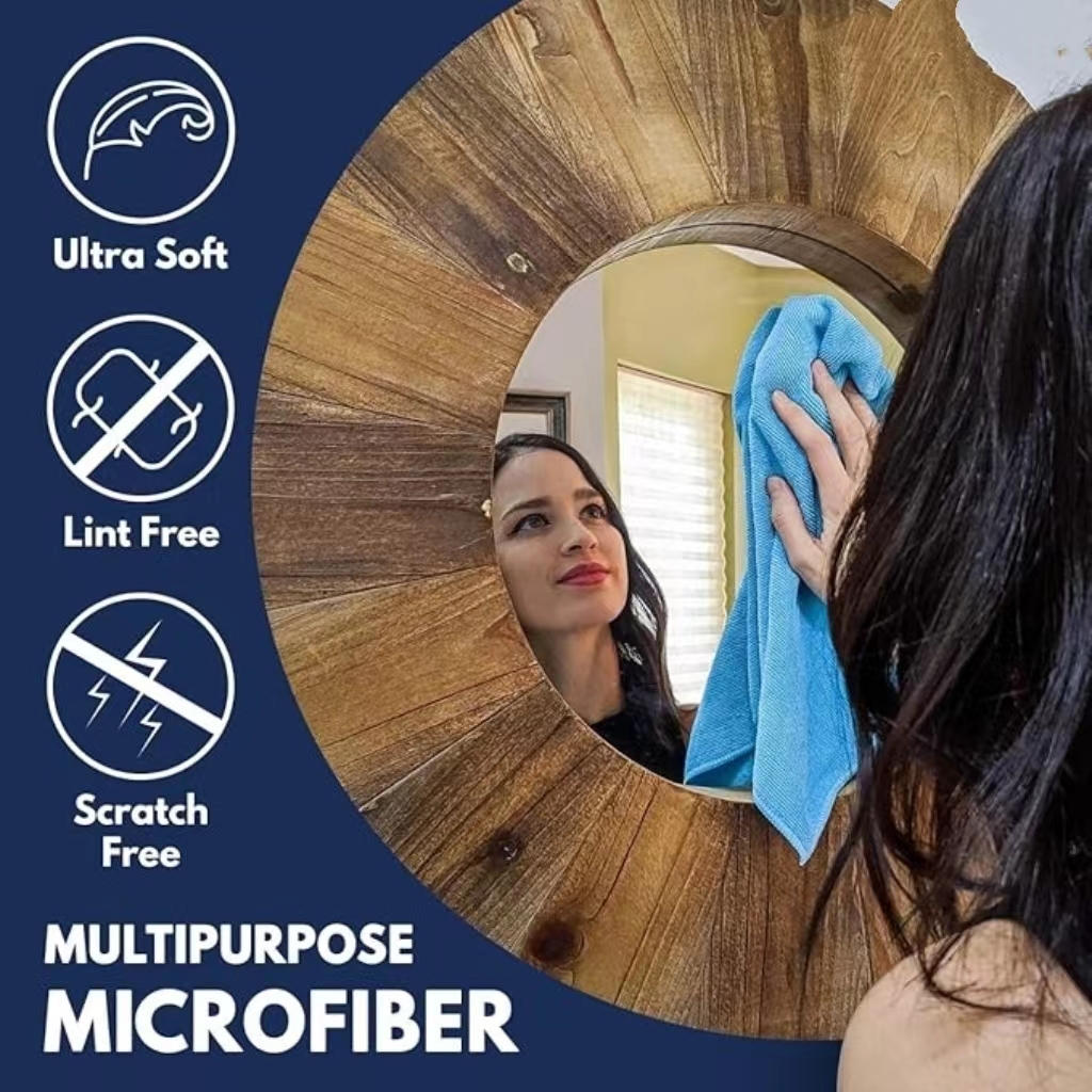 Microfiber Cleaning Cloth Grey - 12 Pcs (12.5"x12.5") - High Performance - 1200 Washes, Ultra Absorbent Microfiber Towel Weave Grime & Liquid for Streak-Free Mirror Shine - Car Washing Cloth