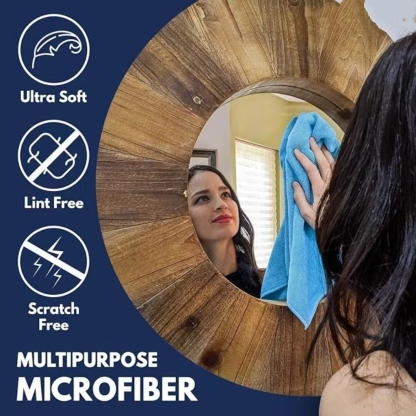 Microfiber Cleaning Cloth Grey - 12 Pcs (12.5"x12.5") - High Performance - 1200 Washes, Ultra Absorbent Microfiber Towel Weave Grime & Liquid for Streak-Free Mirror Shine - Car Washing Cloth