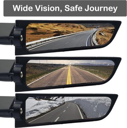 Universal Motorcycle Wing Mirrors - Convex Glass Rearview Set