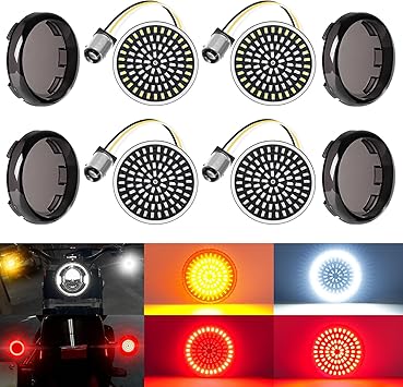 1157/1156 LED Turn Signal Kit - 81-LED Ultra Bright Bulbs for Harley Davidson