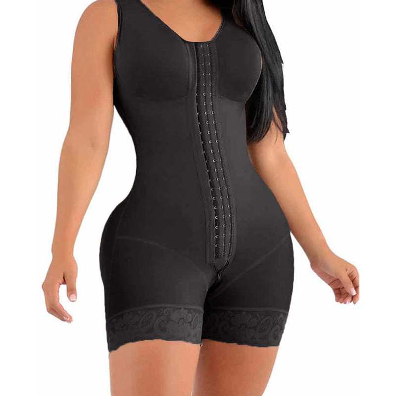 Shapewear for Women Tummy Control Post Surgery Full Body Shaper Butt Lifter with Zipper Crotch