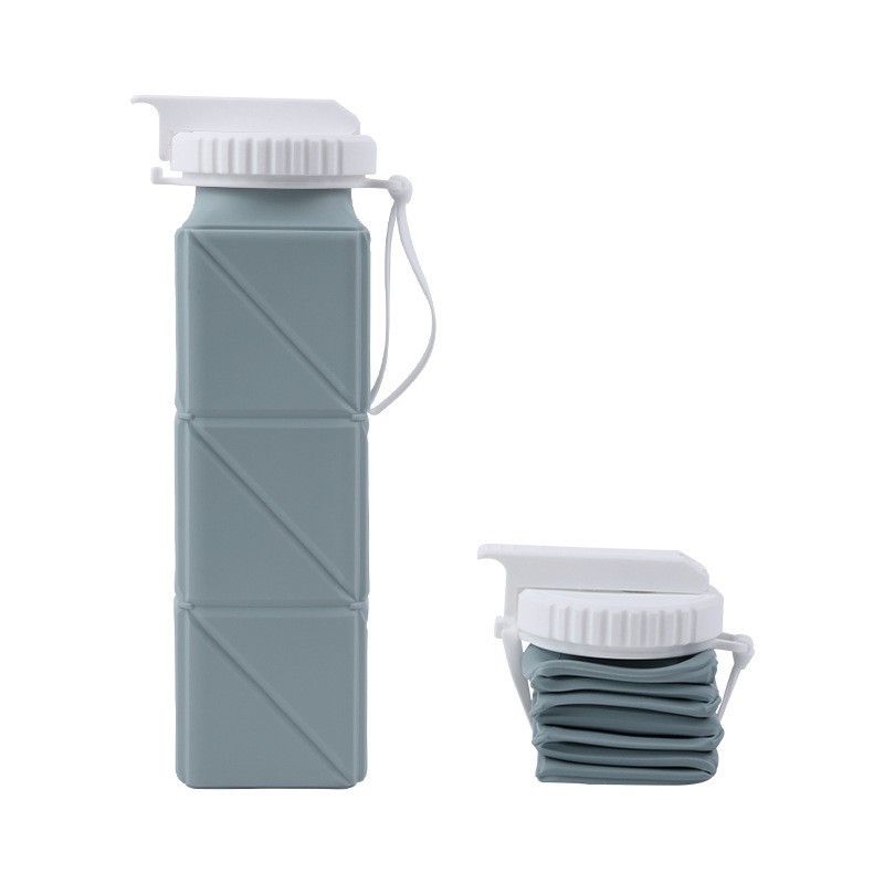 Collapsible Travel Water Bottles, Food Grade BPA Free Silicone Foldable Water Bottle, Leakproof Portable Expandable Water Bottles for Traveling, Camping, Hiking, Cycling & Sports Outdoor 620ml