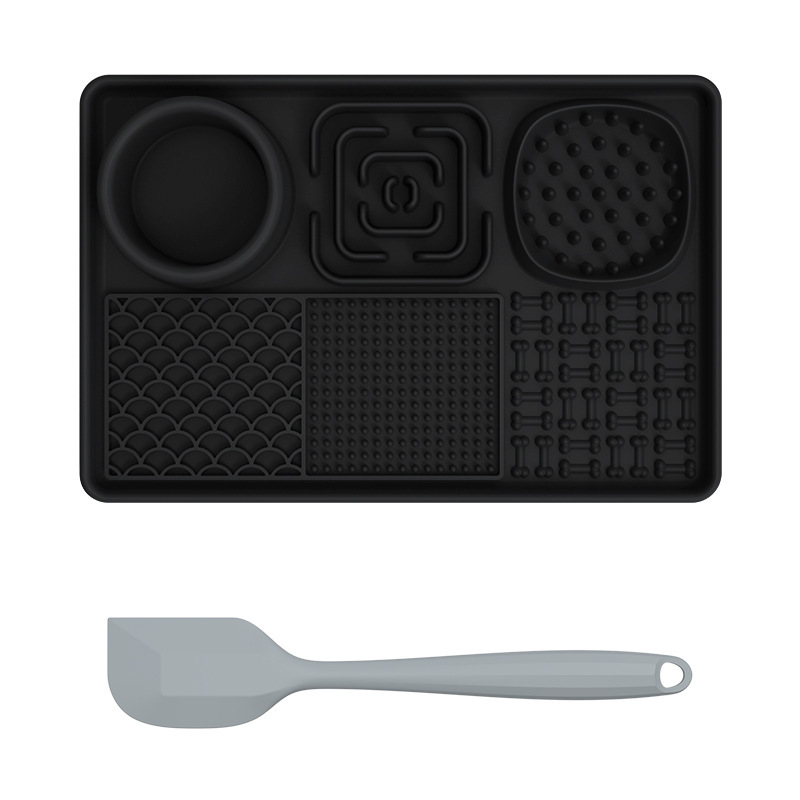 Lick Mat for Dogs, Slow Feeder Licking Mat with Suction Cups for Food and Water, Silicone Feeding Mat Perfect for Anxiety Relief Suitable for Butter Food Yogurt Peanut