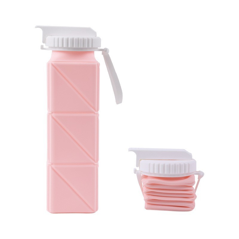 Collapsible Travel Water Bottles, Food Grade BPA Free Silicone Foldable Water Bottle, Leakproof Portable Expandable Water Bottles for Traveling, Camping, Hiking, Cycling & Sports Outdoor 620ml